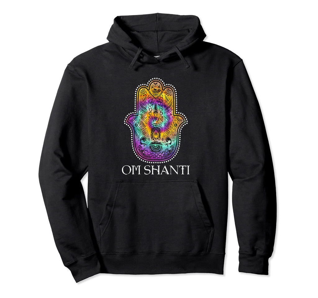 Om Shanti Colorful Mandala Geometry Hoodie - Minimalist Print Unisex - T-Shirt, Sweatshirt, Hoodie
