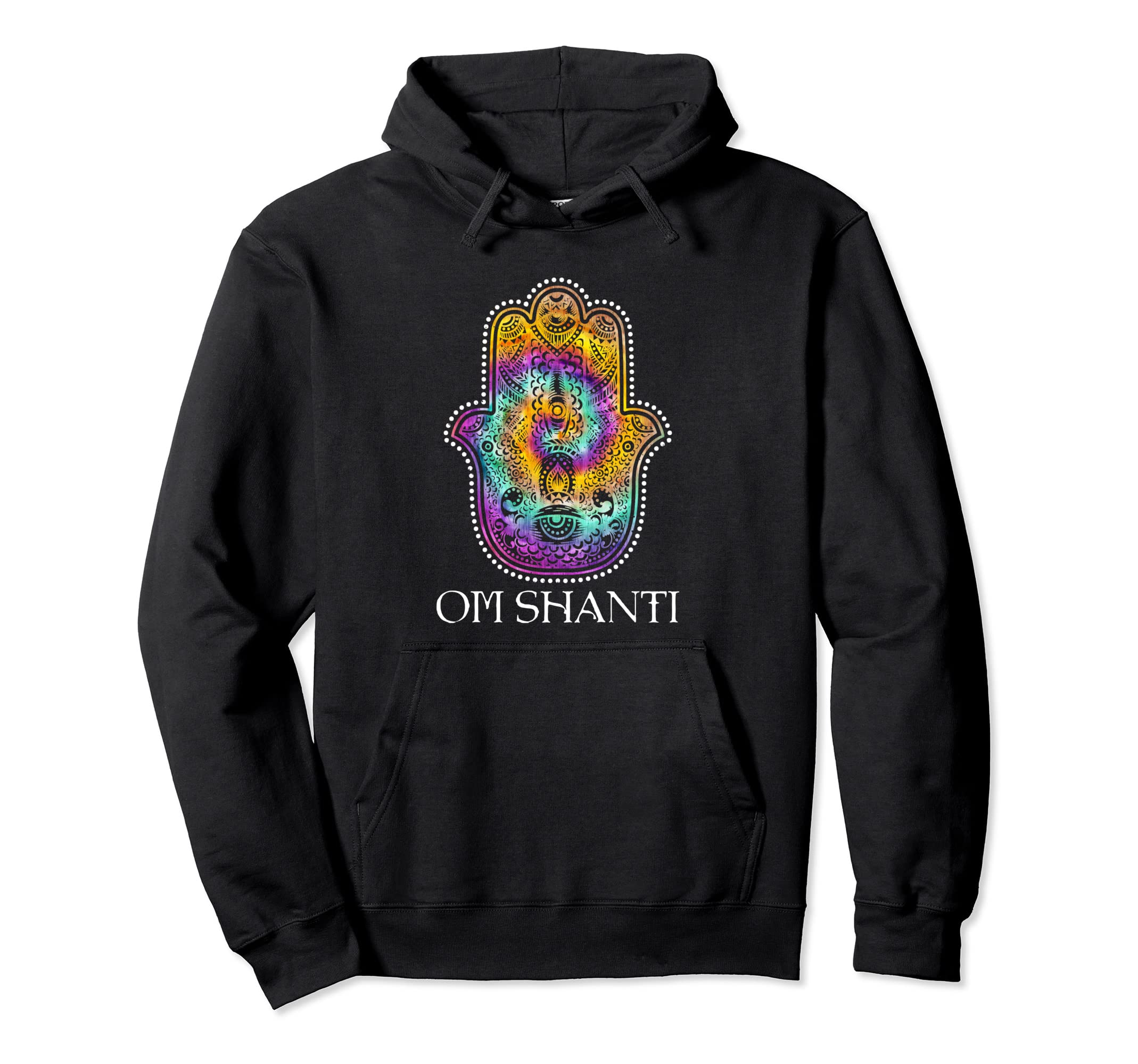 Om Shanti Colorful Mandala Geometry Hoodie - Minimalist Print Unisex - T-Shirt, Sweatshirt, Hoodie