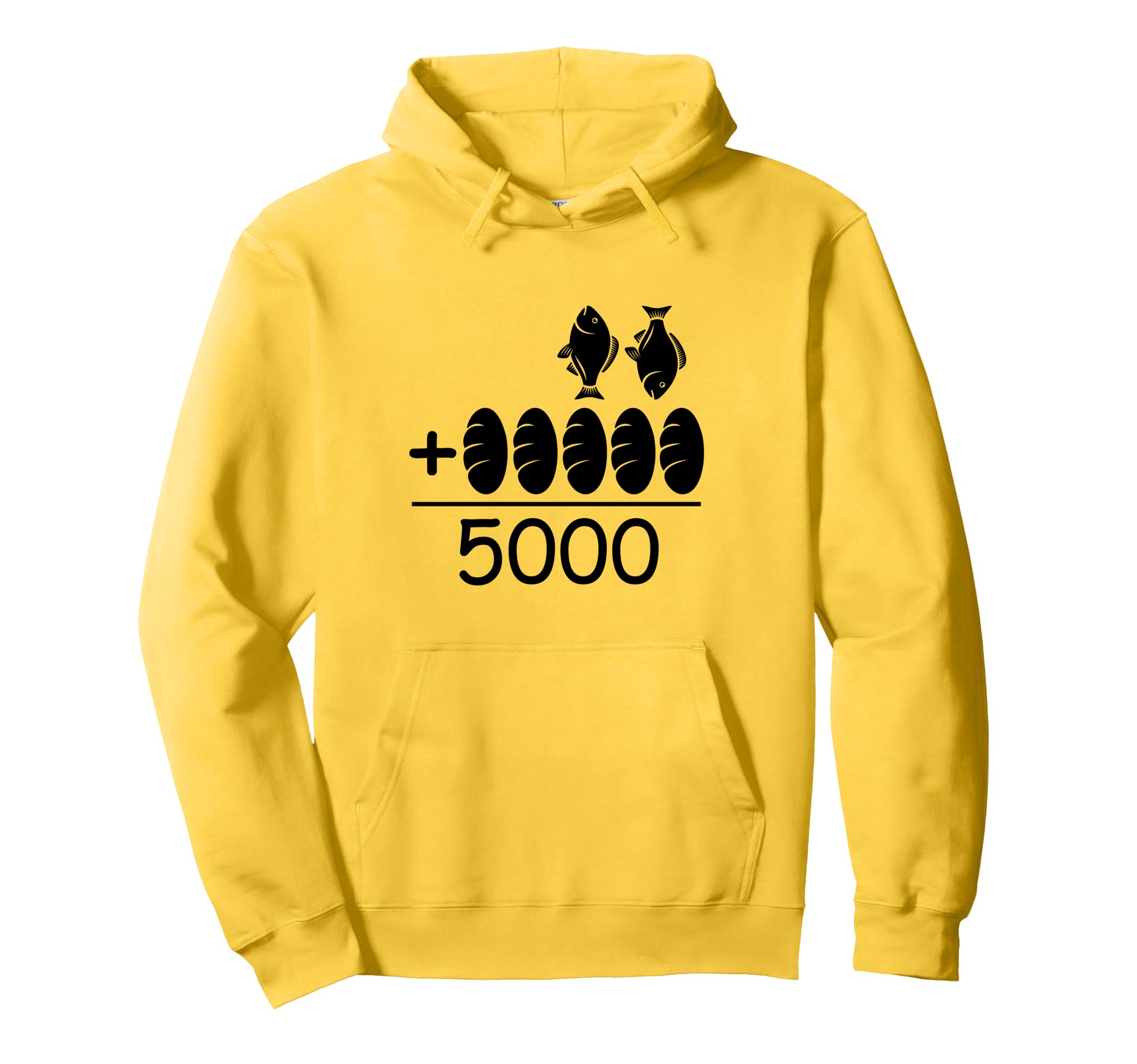 2 Fishes 5 Breads Jesus Feeds 5000 Hoodie - Casual Everyday Wear Men Women - T-Shirt, Sweatshirt, Hoodie