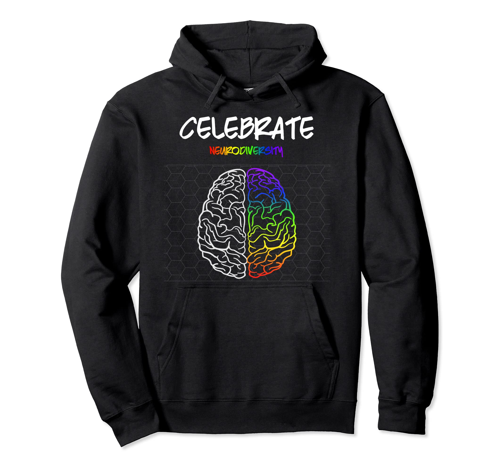 Embrace Neurodiversity Autism Adhd Hoodie - Custom Art Print for Adults - T-Shirt, Sweatshirt, Hoodie