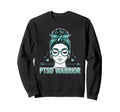 Teal Ribbon Ptsd Warrior Sweatshirt - Casual Everyday Wear for Adults - T-Shirt, Sweatshirt, Hoodie