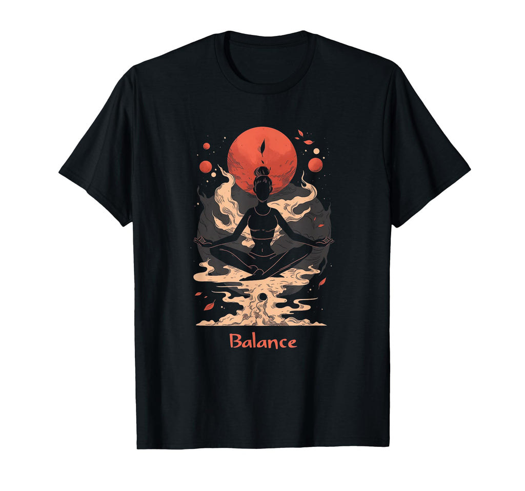 Zen Meditation Balance Yoga Mindfulness Art T-Shirt - Unique Graphic Unisex - T-Shirt, Sweatshirt, Hoodie