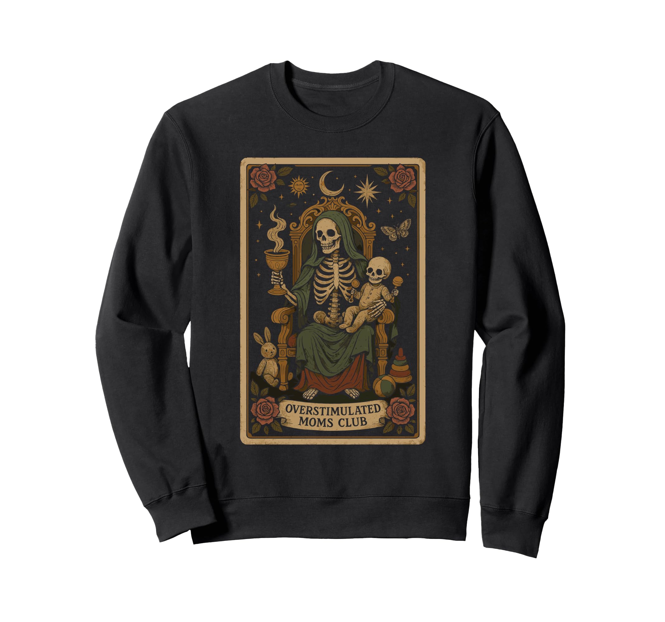 Groovy Moms Club Overstimulated Hoodie - Novelty Apparel for Adults - T-Shirt, Sweatshirt, Hoodie