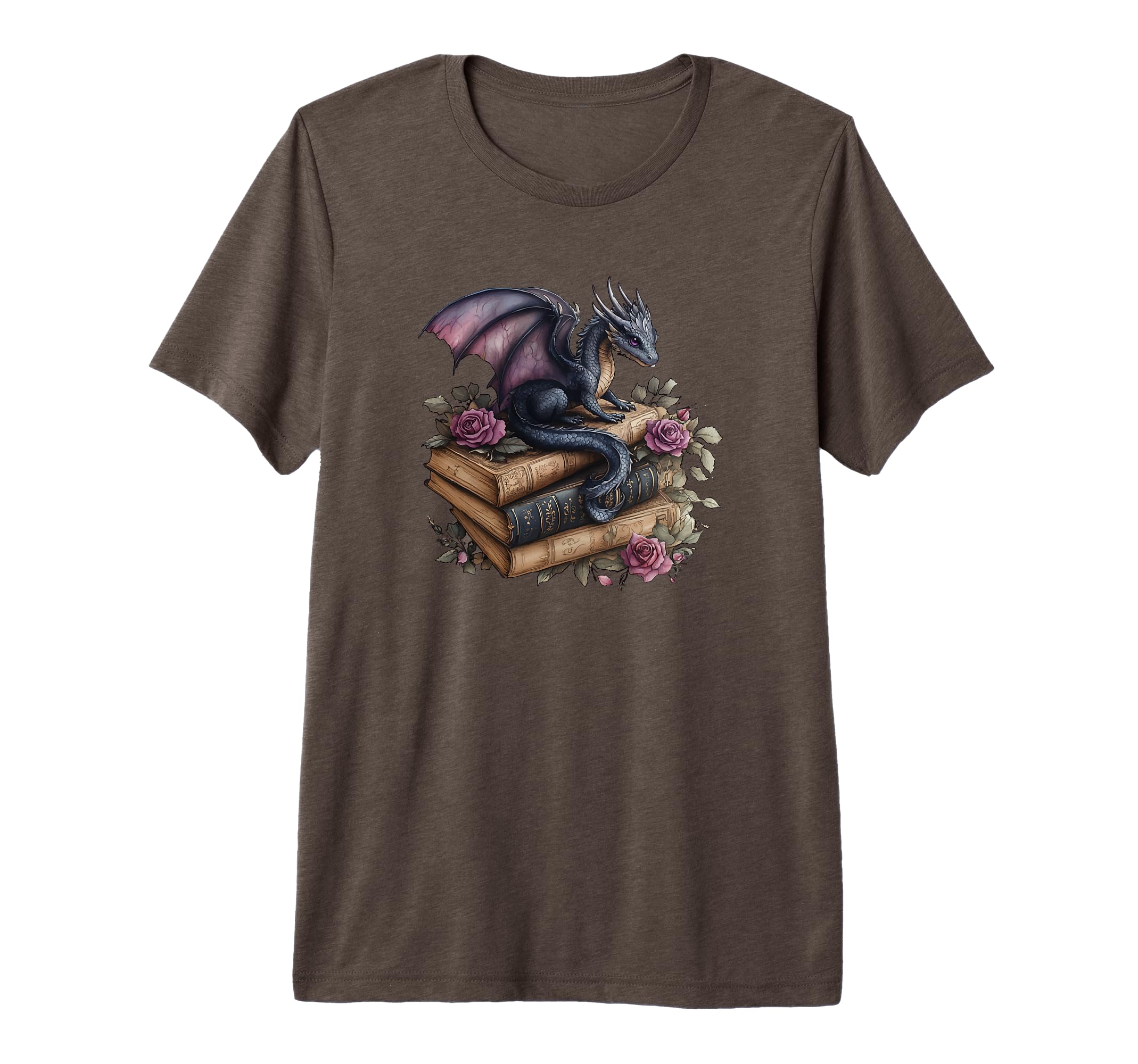 Fantasy Book Lover Bookworm Dragon Readers T-Shirt - Graphic Print Unisex - T-Shirt, Sweatshirt, Hoodie
