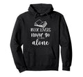 Book Lovers Never Go To Bed Alone Hoodie - Minimalist Print for Adults - T-Shirt, Sweatshirt, Hoodie