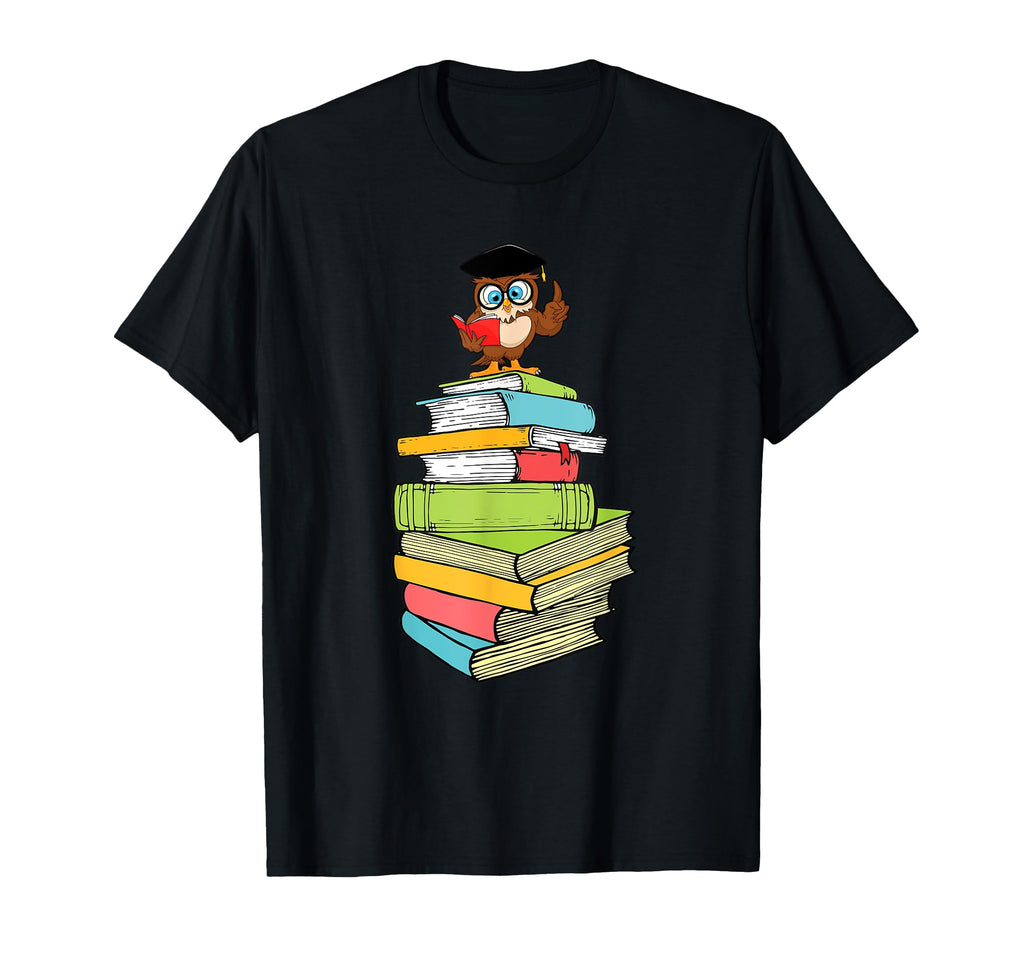 Owl Reader Reading Literature Book T-Shirt - Aesthetic Graphic Unisex - T-Shirt, Sweatshirt, Hoodie