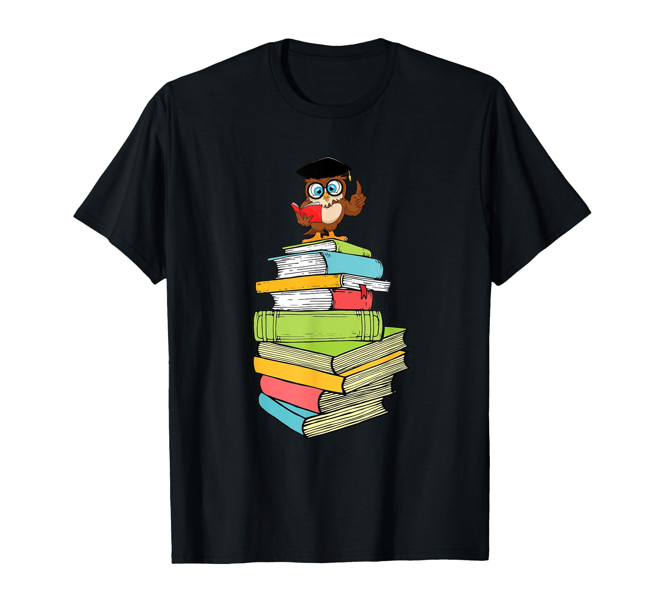 Owl Reader Reading Literature Book T-Shirt - Aesthetic Graphic Unisex - T-Shirt, Sweatshirt, Hoodie
