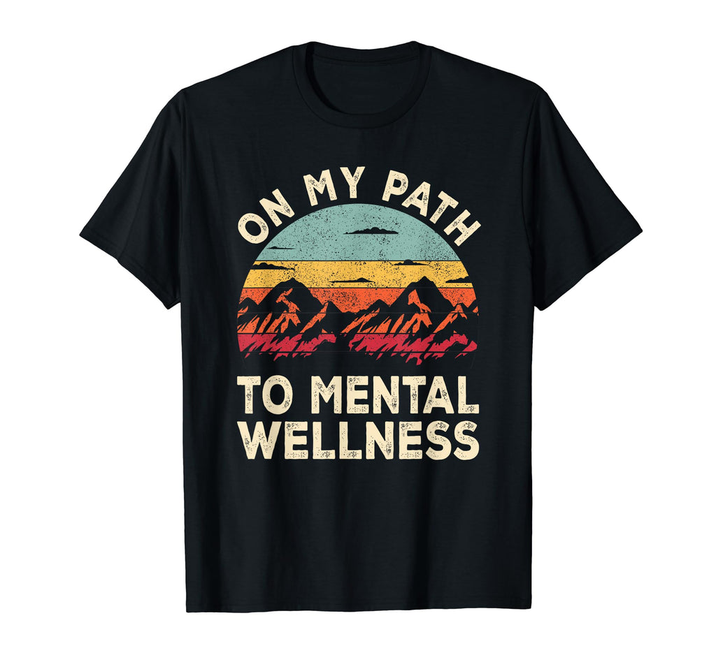 Outdoor Nature Hike Mental Health T-Shirt - Minimalist Print for Adults - T-Shirt, Sweatshirt, Hoodie