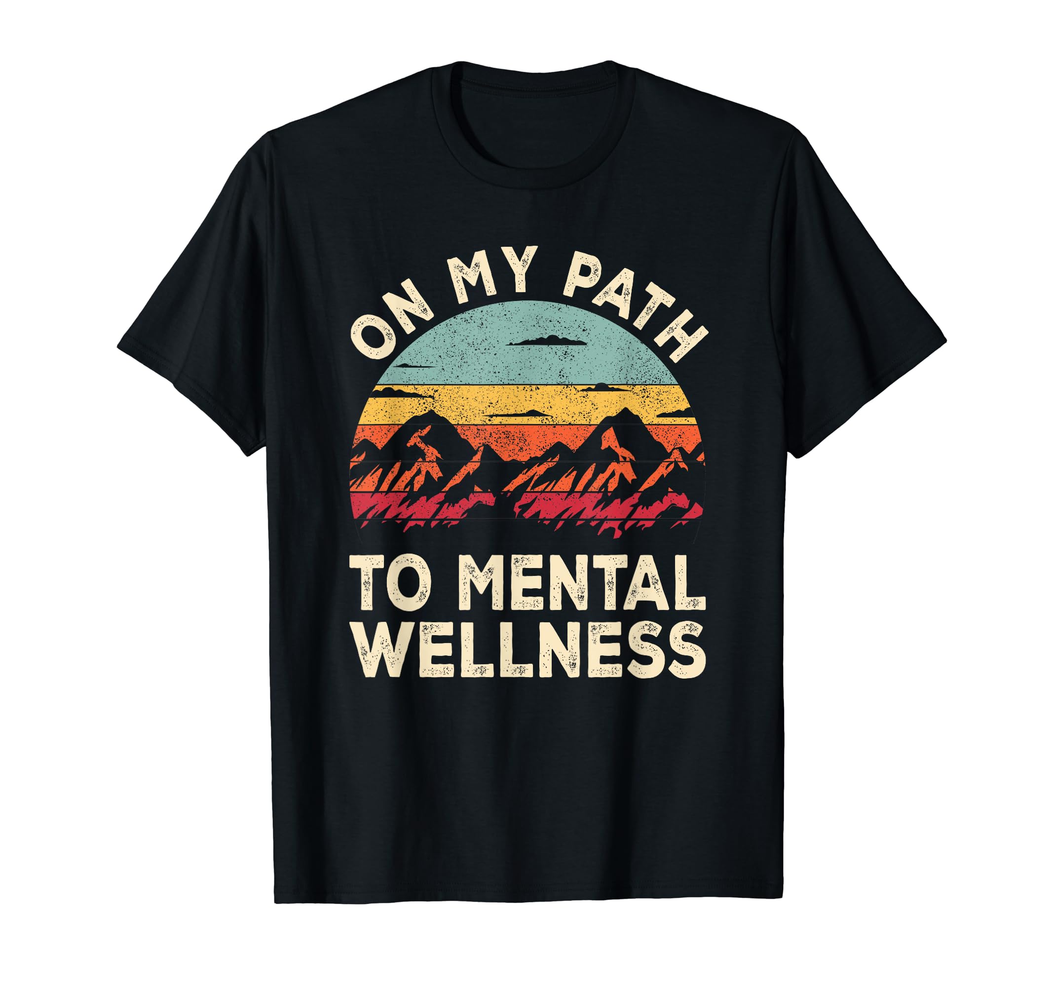 Outdoor Nature Hike Mental Health T-Shirt - Minimalist Print for Adults - T-Shirt, Sweatshirt, Hoodie
