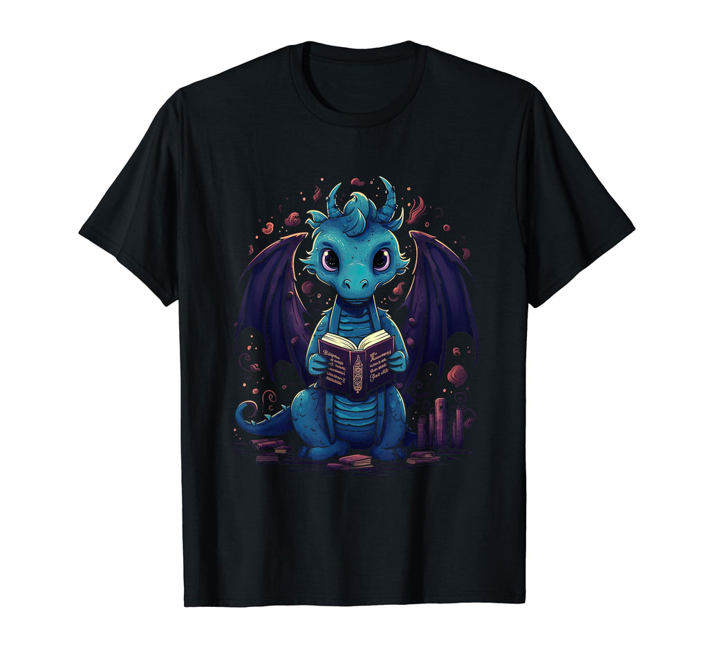 Book Dragon Reading Books Bookworm T-Shirt - Streetwear Style Men Women - T-Shirt, Sweatshirt, Hoodie
