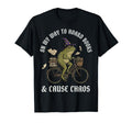My Way To Hoard Books And Cause Chaos T-Shirt - Graphic Print Unisex - T-Shirt, Sweatshirt, Hoodie
