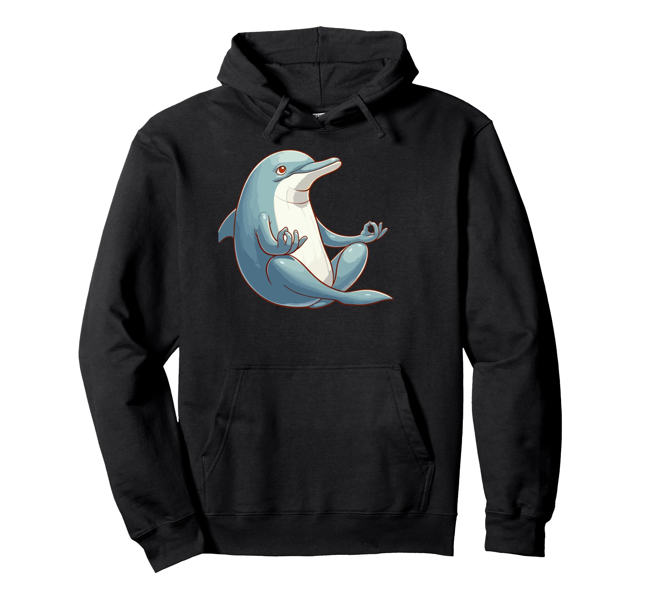 Meditation Dolphin Yoga Pose Relaxing Hoodie - Novelty Apparel Men Women - T-Shirt, Sweatshirt, Hoodie