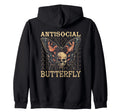 Antisocial Butterfly Gift Hoodie - Casual Everyday Wear Unisex - T-Shirt, Sweatshirt, Hoodie