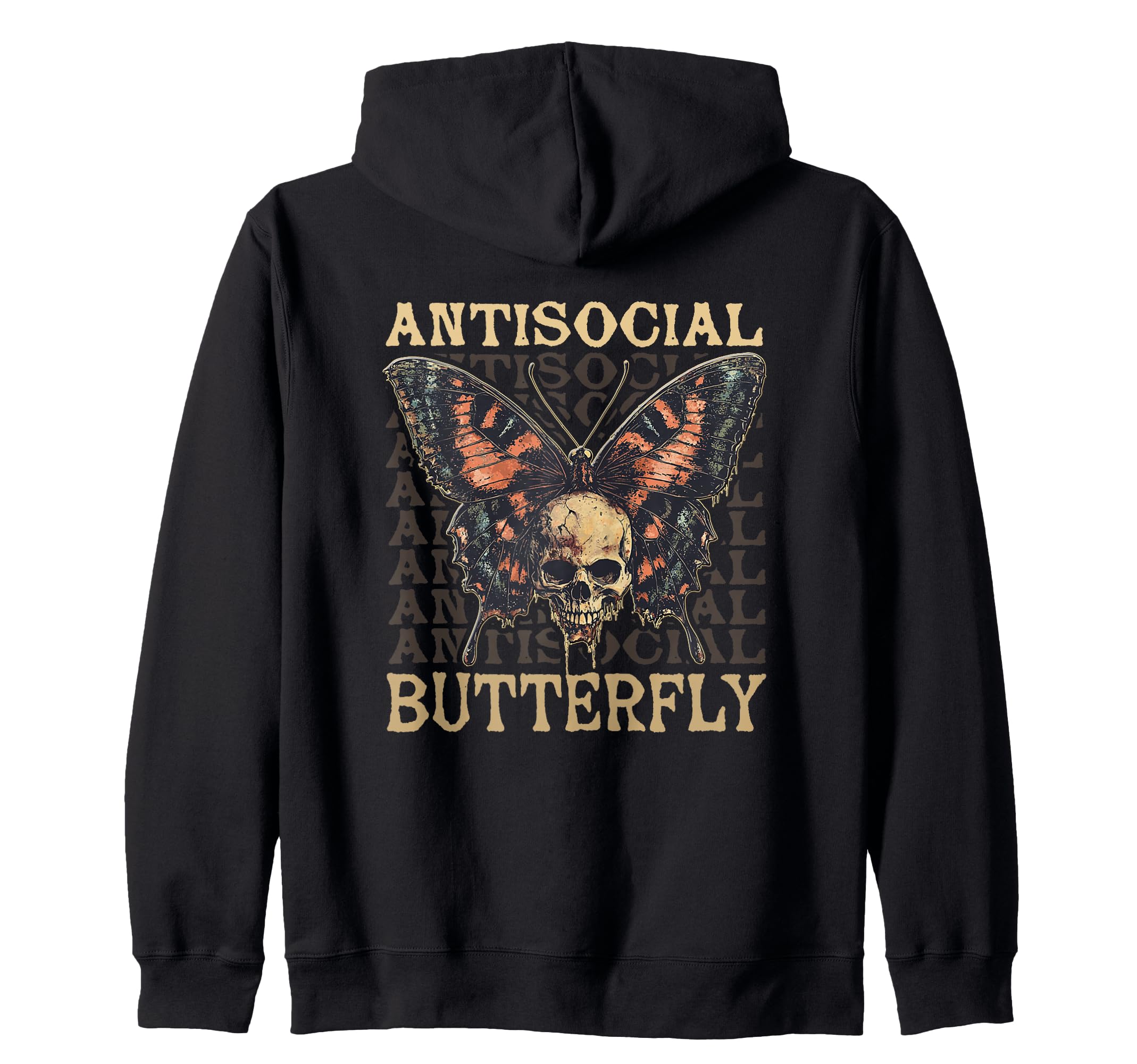 Antisocial Butterfly Gift Hoodie - Casual Everyday Wear Unisex - T-Shirt, Sweatshirt, Hoodie