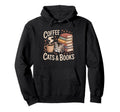 Coffee Cats And Books Cozy Hoodie - Casual Everyday Wear for Adults - T-Shirt, Sweatshirt, Hoodie