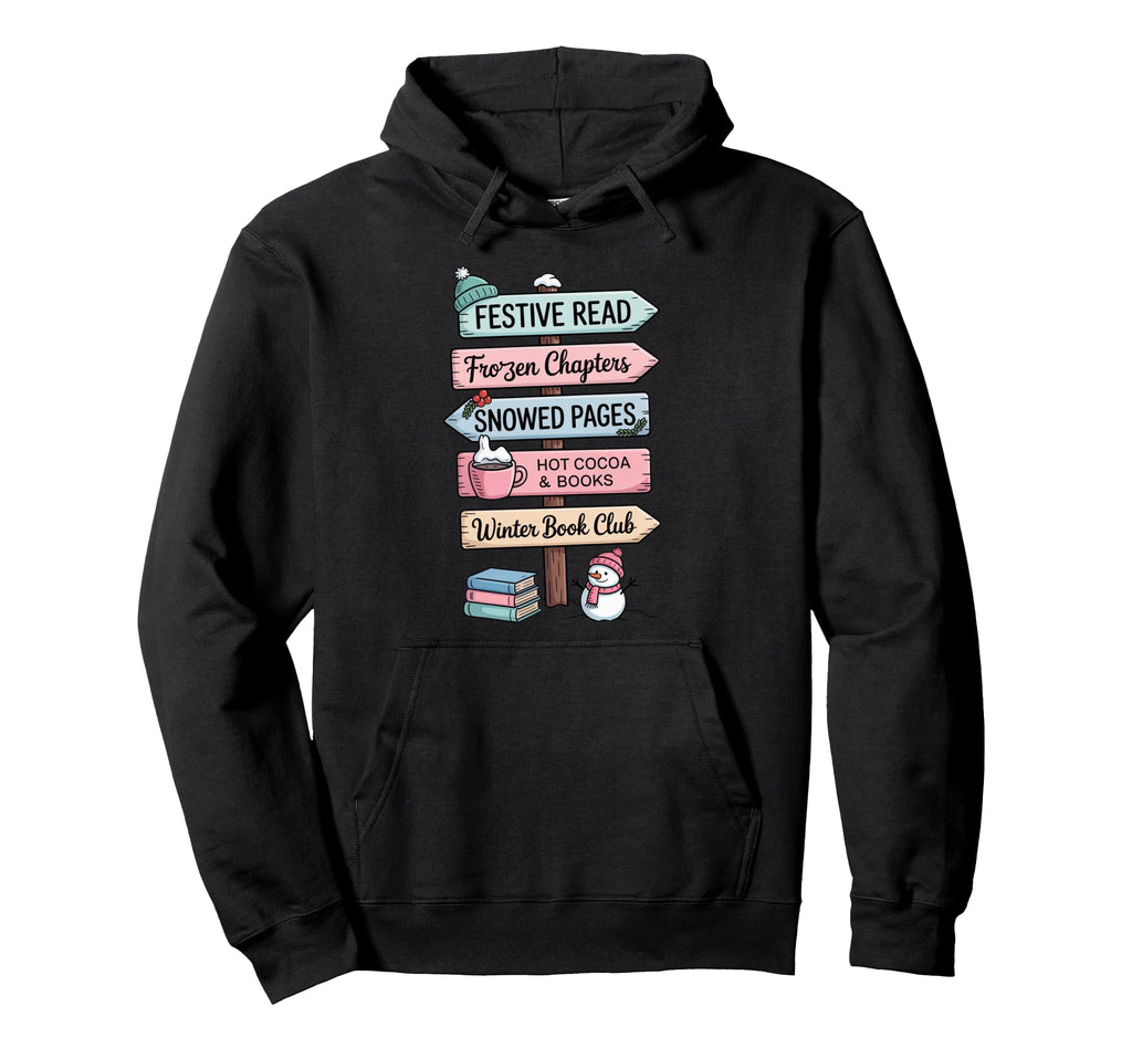 Winter Book Club Book Lover Hoodie - Unique Graphic Unisex - T-Shirt, Sweatshirt, Hoodie