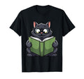Cat Reading Book Nerd Kitty Bookworm T-Shirt - Novelty Apparel Men Women - T-Shirt, Sweatshirt, Hoodie