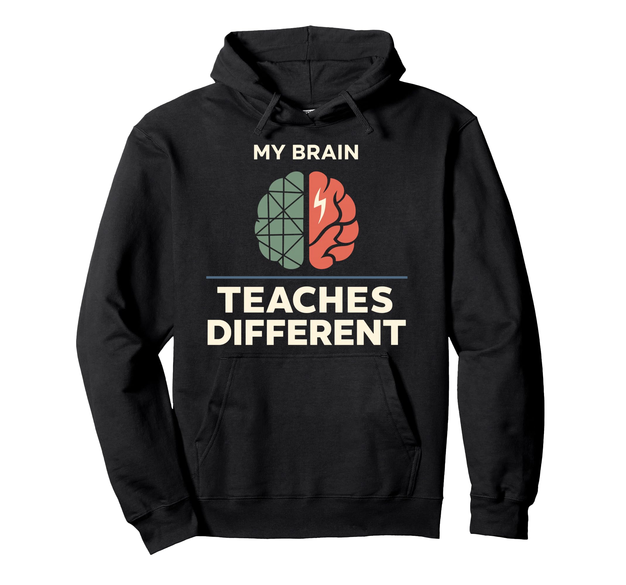 Neurodivergent Teacher Adhd Teacher Hoodie - Minimalist Print Men Women - T-Shirt, Sweatshirt, Hoodie