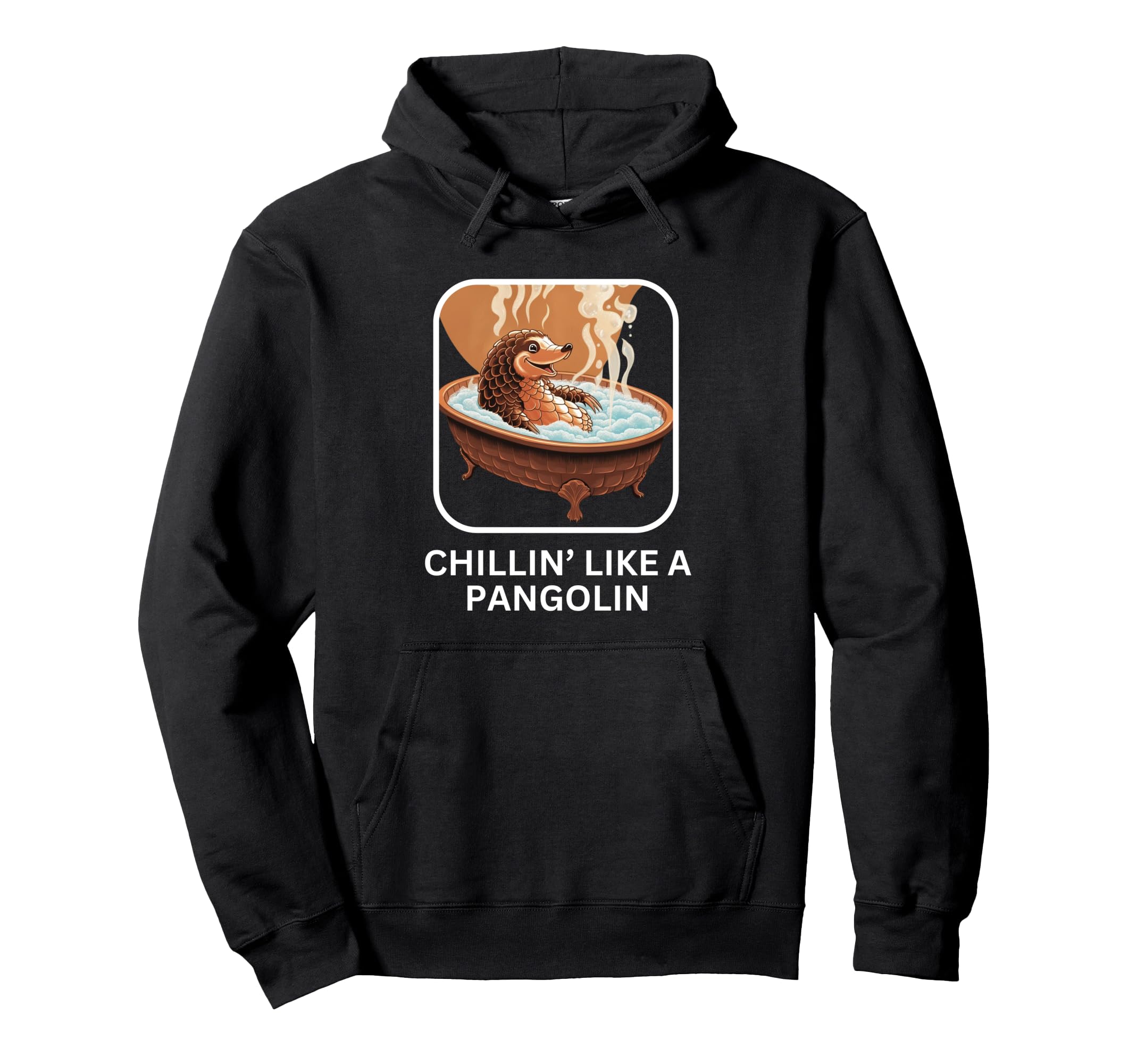 Pangolin Relaxing Hot Tub Funny Self Hoodie - Streetwear Style for Adults - T-Shirt, Sweatshirt, Hoodie