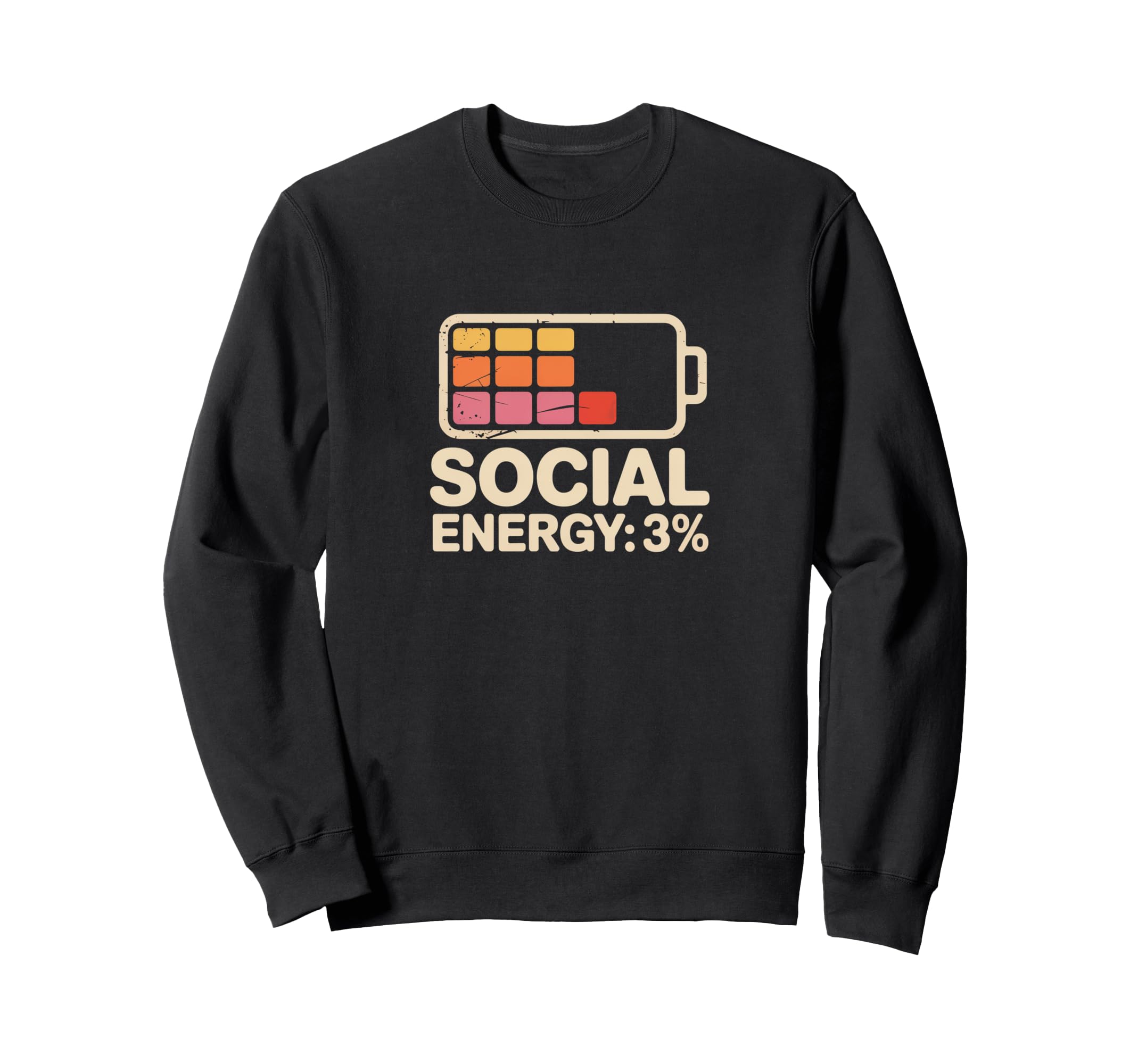 Social Energy 3 Battery Bar Sweatshirt - Aesthetic Graphic Men Women - T-Shirt, Sweatshirt, Hoodie