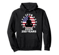 Yoga Meditation Usa Flag 250 Years American Hoodie - Trendy Graphic Unisex - T-Shirt, Sweatshirt, Hoodie