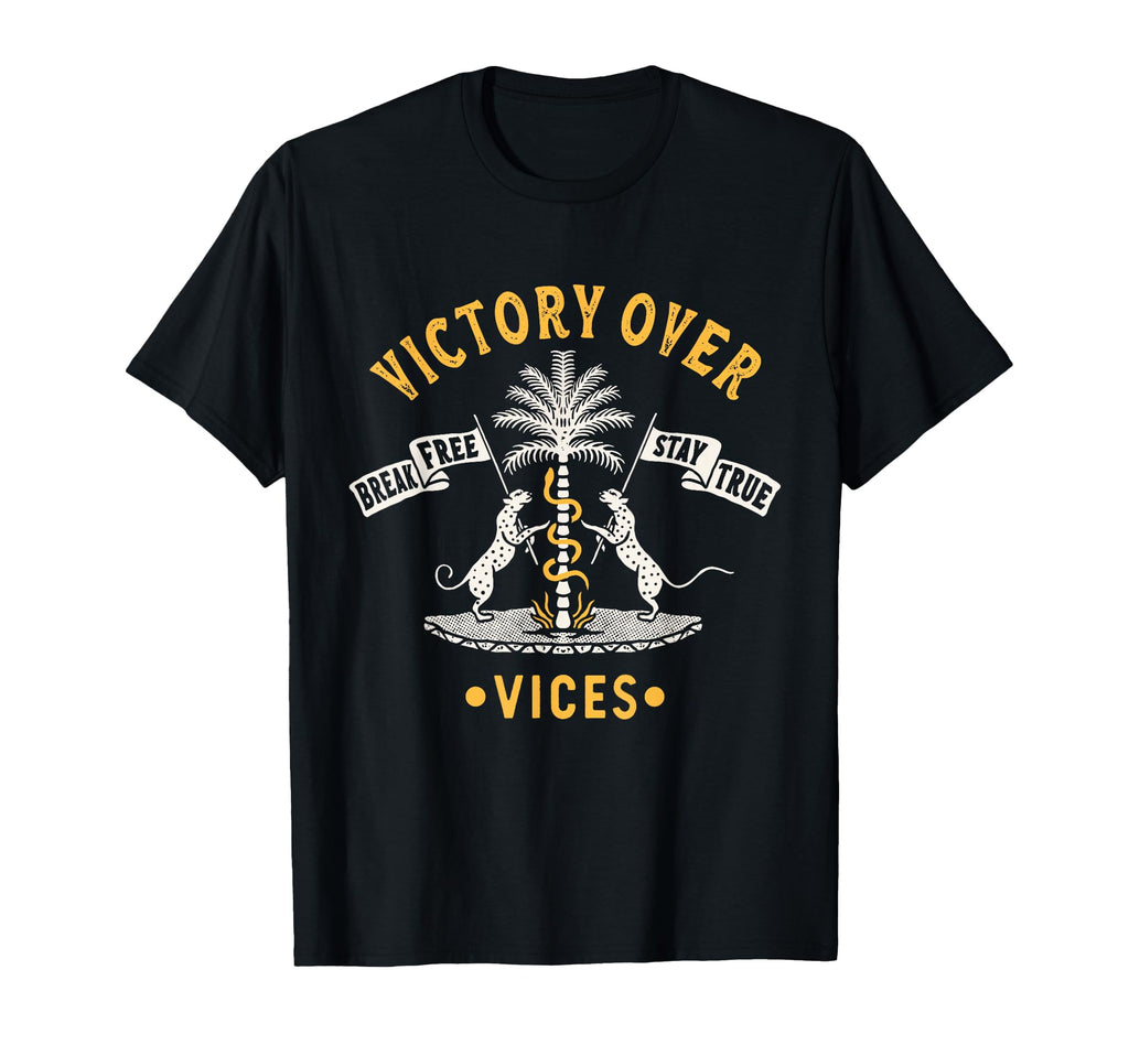 Victory Over Vices 12 Step Recovery Aa T-Shirt - Graphic Print for Adults - T-Shirt, Sweatshirt, Hoodie