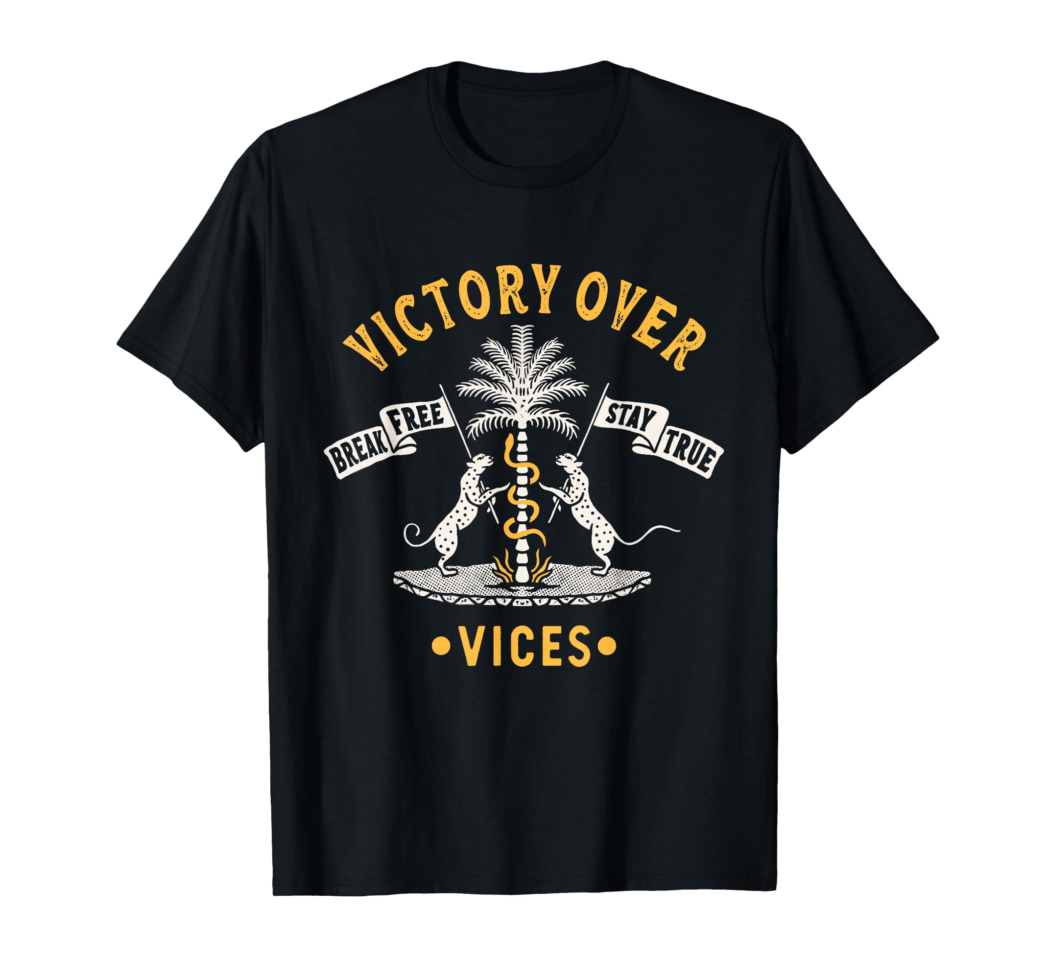 Victory Over Vices 12 Step Recovery Aa T-Shirt - Graphic Print for Adults - T-Shirt, Sweatshirt, Hoodie