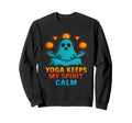 Yoga Spirit Calm Funny Ghost Halloween Sweatshirt - Graphic Print Unisex - T-Shirt, Sweatshirt, Hoodie