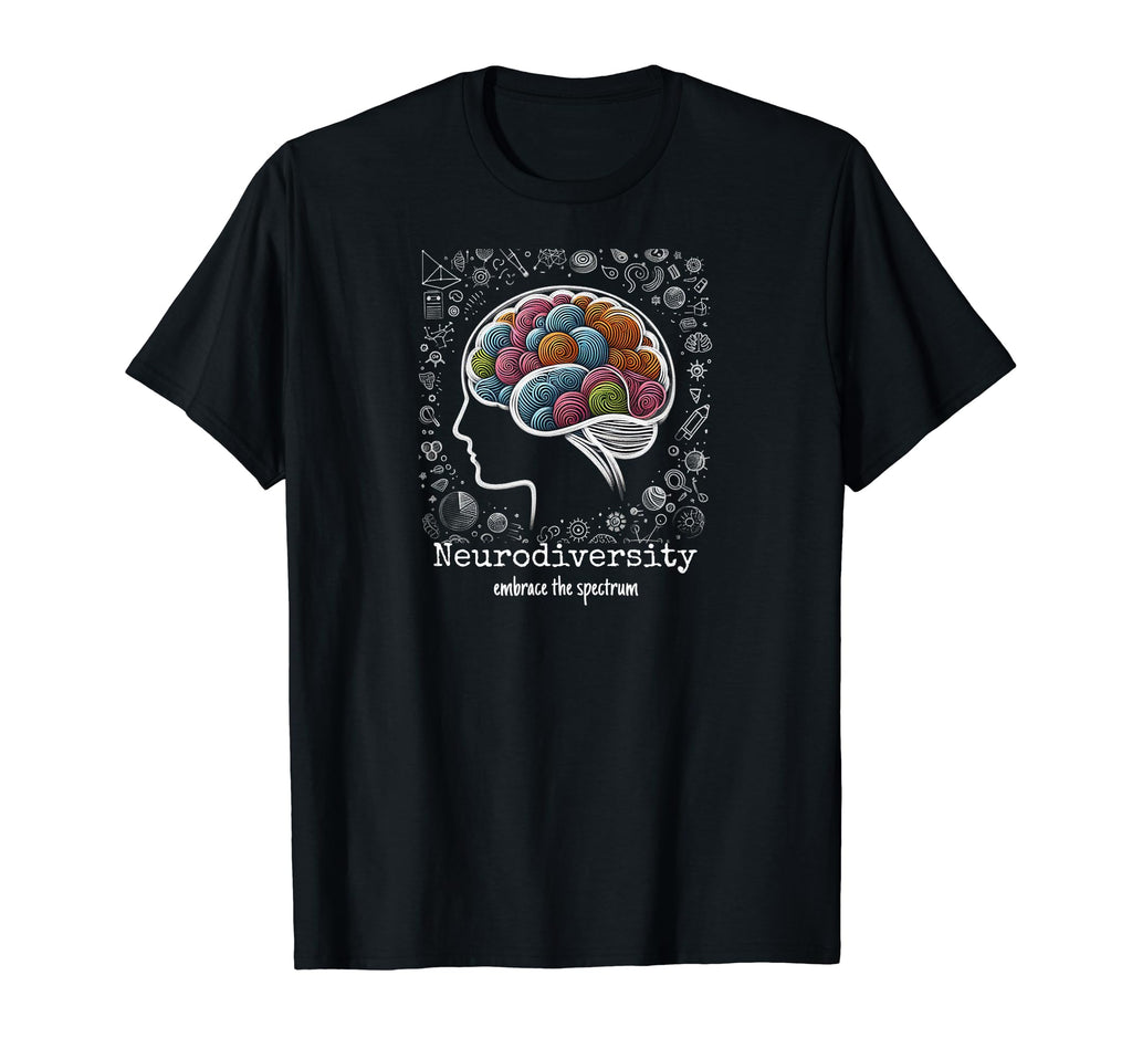 Colorful Rainbow Brain Neurodiversity T-Shirt - Trendy Graphic Unisex - T-Shirt, Sweatshirt, Hoodie