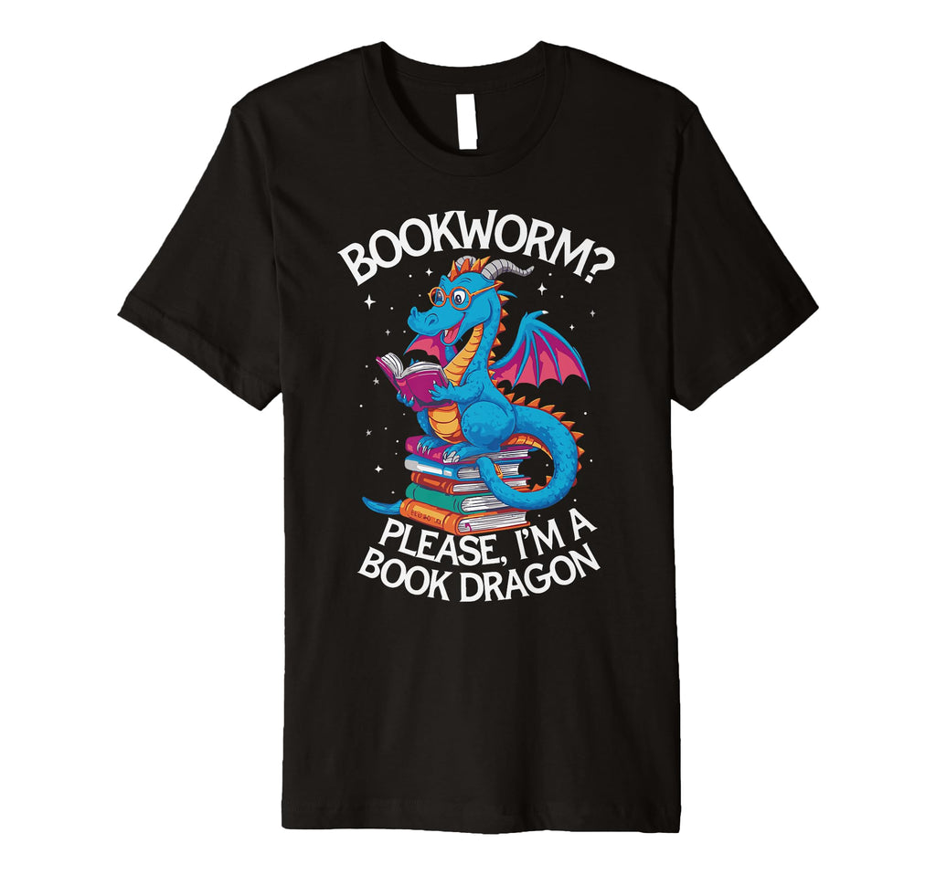 Bookworm Please Im Book Dragon Dragon T-Shirt - Minimalist Print Unisex - T-Shirt, Sweatshirt, Hoodie