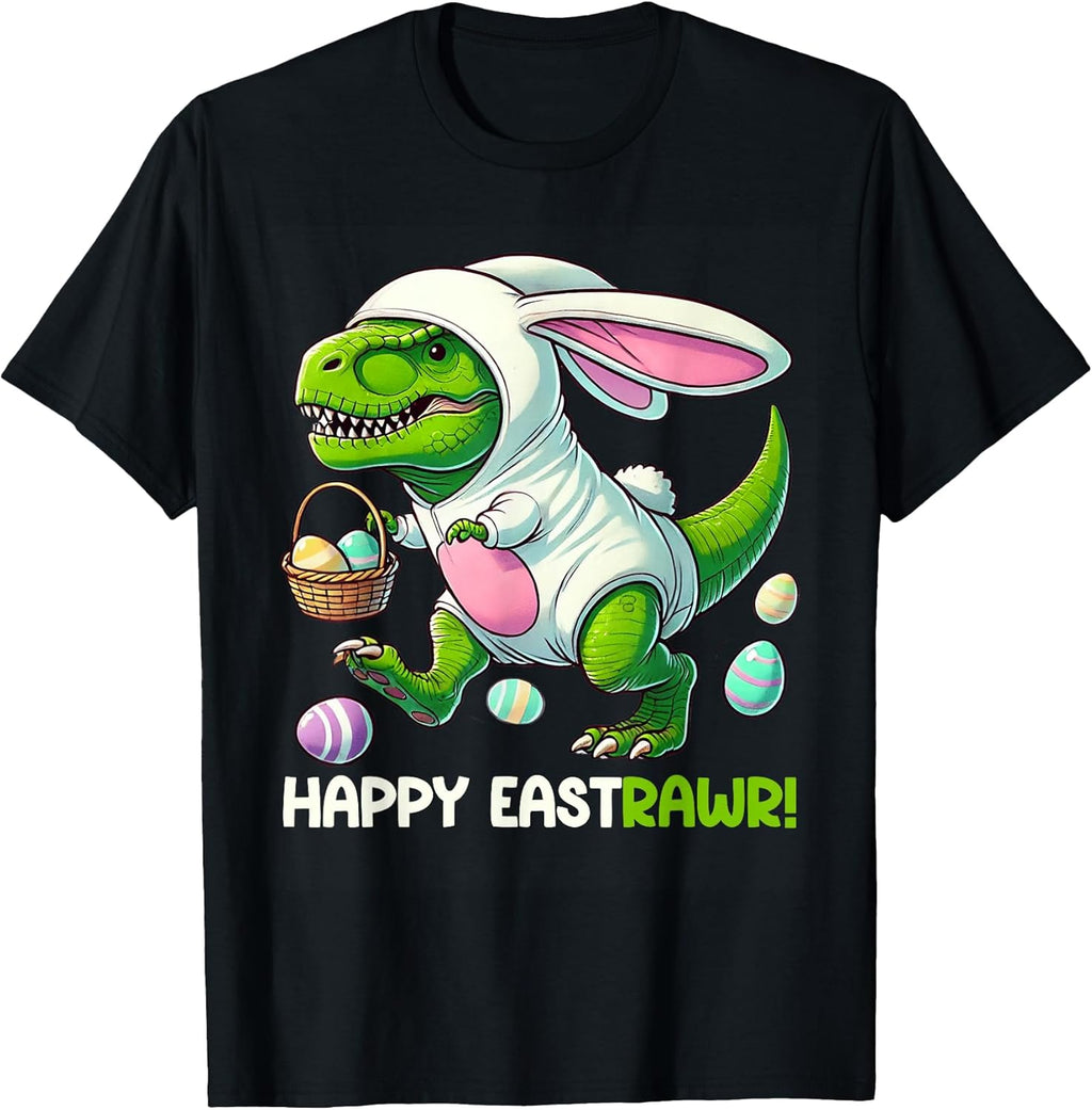 Boys T rex Bunny Easter Party Store Unisex T-shirt, Sweatshirt, Hoodie, Long Sleeve Tee - T-Shirt, Sweatshirt, Hoodie