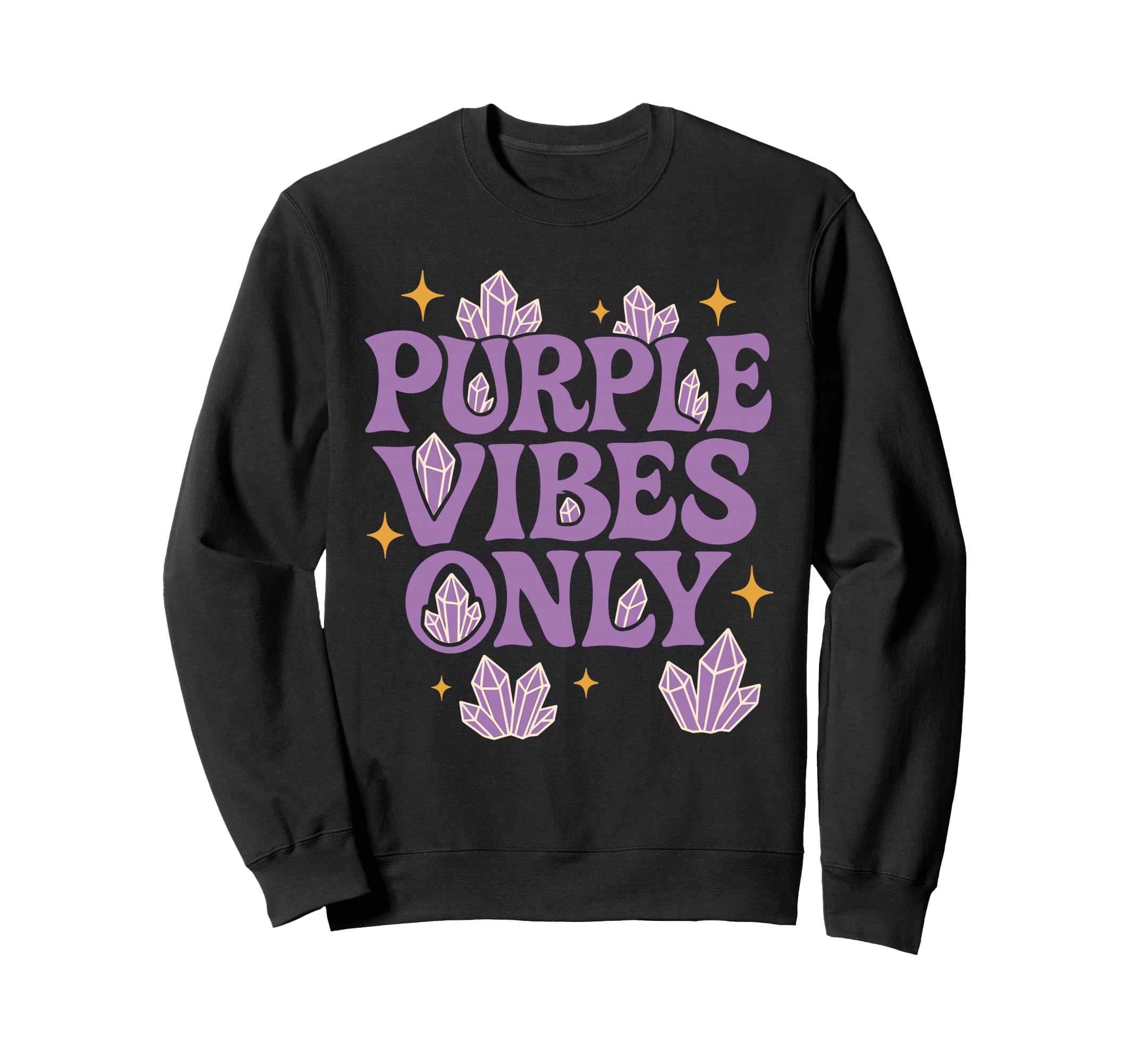 Amethyst Addict Healing Crystal Energy Sweatshirt - Unique Graphic Unisex - T-Shirt, Sweatshirt, Hoodie