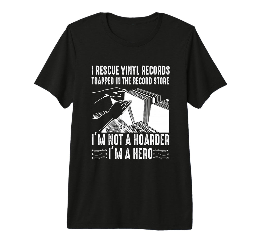 I Rescue Vinyl Records Trapped Record T-Shirt - Minimalist Print Men Women - T-Shirt, Sweatshirt, Hoodie