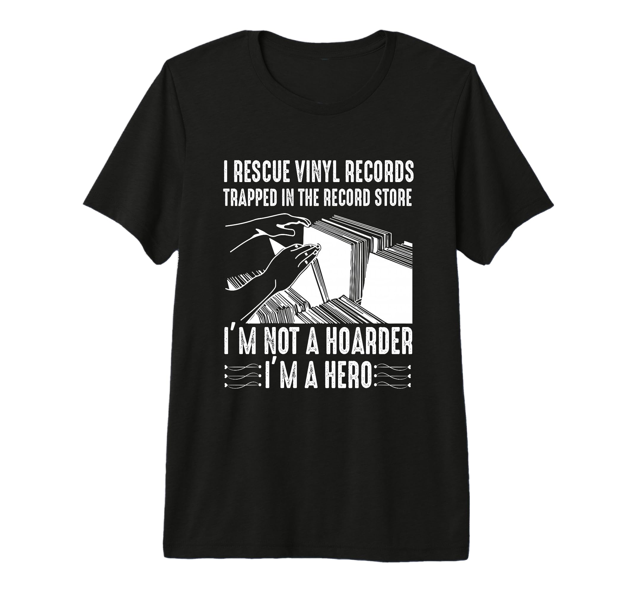 I Rescue Vinyl Records Trapped Record T-Shirt - Minimalist Print Men Women - T-Shirt, Sweatshirt, Hoodie