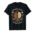 Mindfulness Gratitude Heart Brain T-Shirt - Custom Art Print for Adults - T-Shirt, Sweatshirt, Hoodie