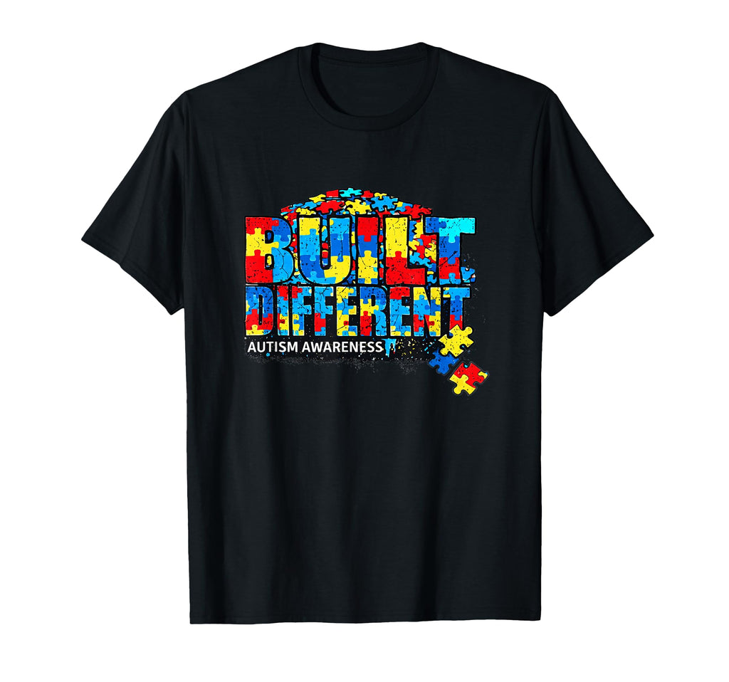 Autism Pride Built Differents T-Shirt - Aesthetic Graphic Unisex - T-Shirt, Sweatshirt, Hoodie