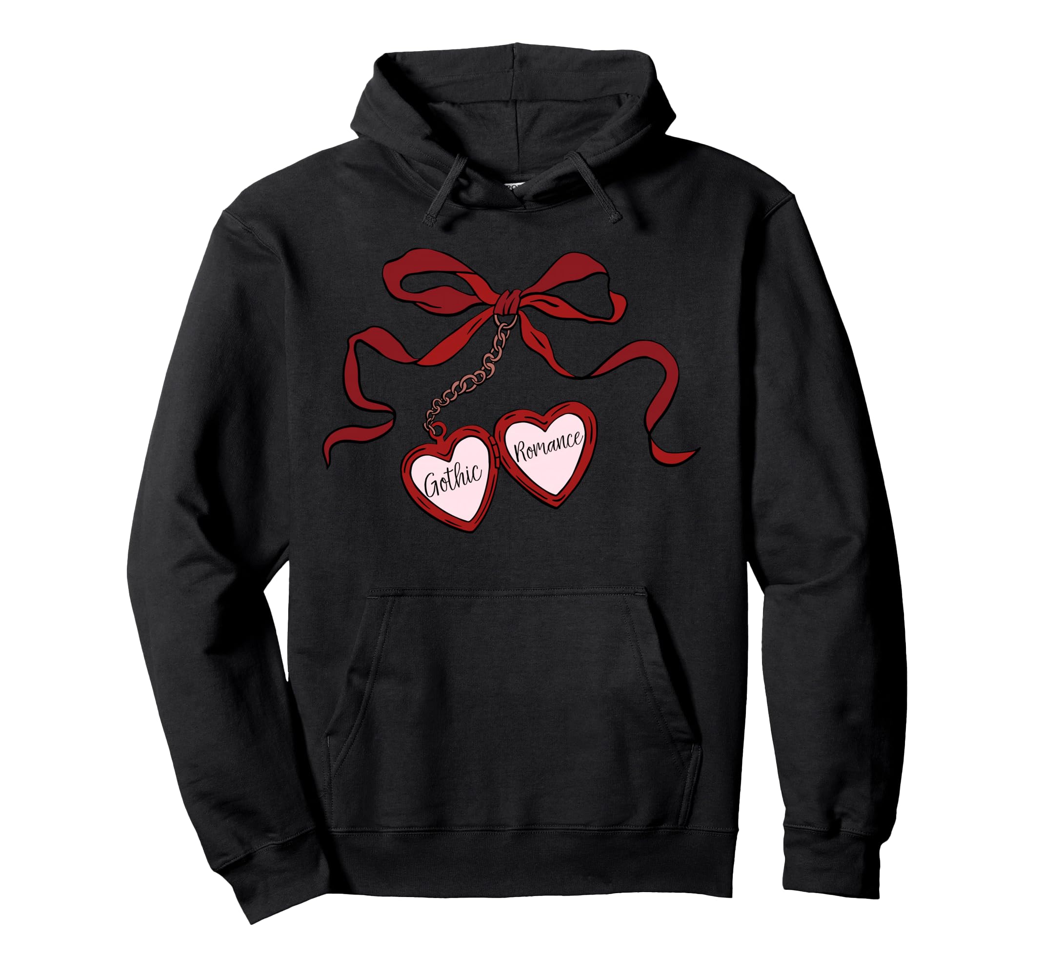 Locket Gothic Romance Book Lover Hoodie - Minimalist Print Unisex - T-Shirt, Sweatshirt, Hoodie
