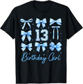 13th Birthday Girl Kid Coquette Bow 13 Year Old Bday Party T-Shirt Unisex T-shirt, Sweatshirt, Hoodie, Long Sleeve Tee - T-Shirt, Sweatshirt, Hoodie