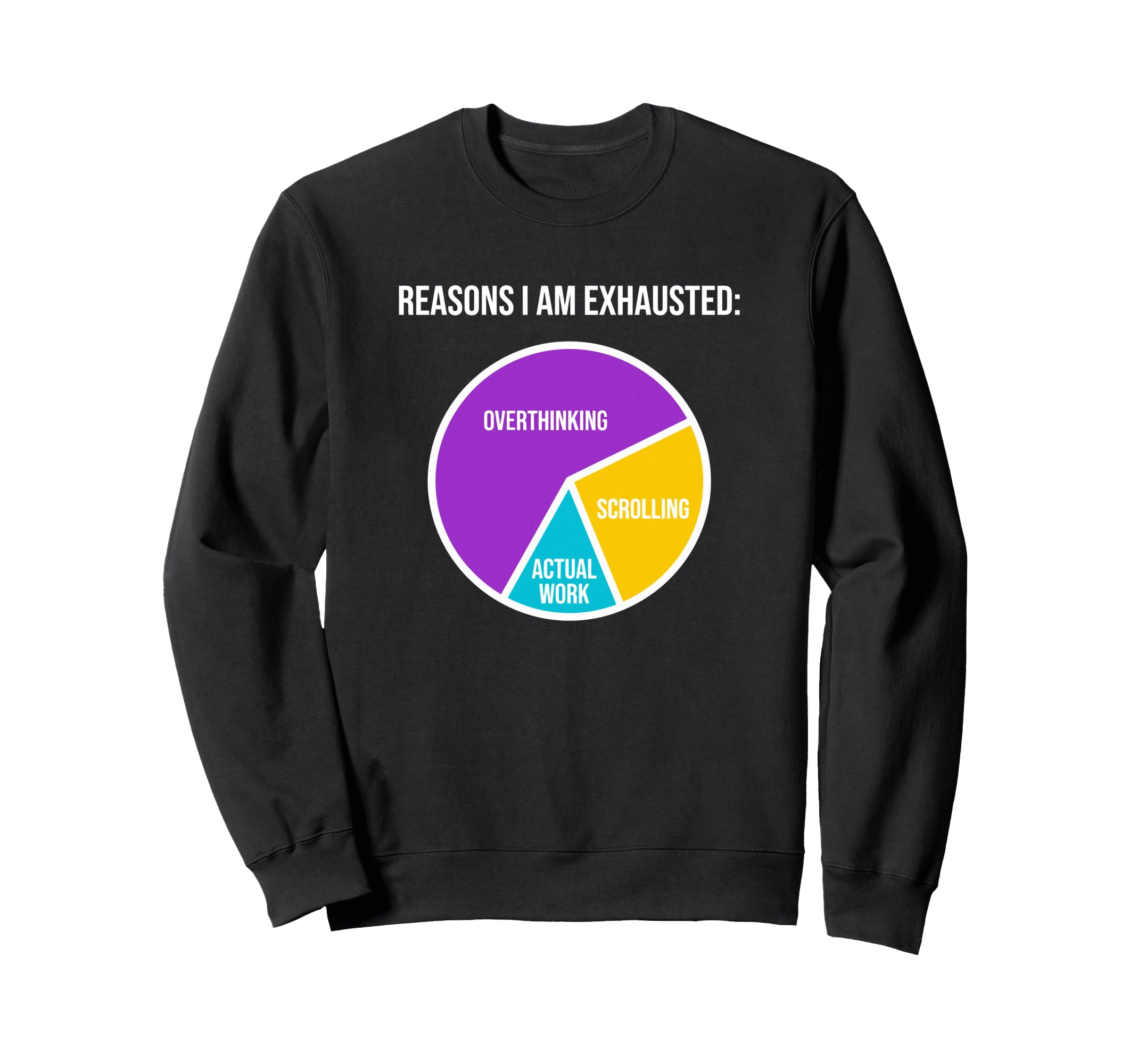 Reasons Im Exhausted Overthinking Sweatshirt - Novelty Apparel for Adults - T-Shirt, Sweatshirt, Hoodie