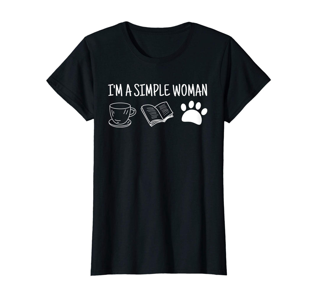Womens Im Simple Coffee Book Dog T-Shirt - Unique Graphic Unisex - T-Shirt, Sweatshirt, Hoodie
