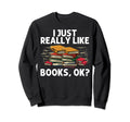 Funny Bookworm Art Book Reading Sweatshirt - Graphic Print for Adults - T-Shirt, Sweatshirt, Hoodie