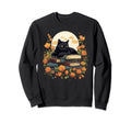 Librarian Witchy Black Cat Sweatshirt - Minimalist Print for Adults - T-Shirt, Sweatshirt, Hoodie