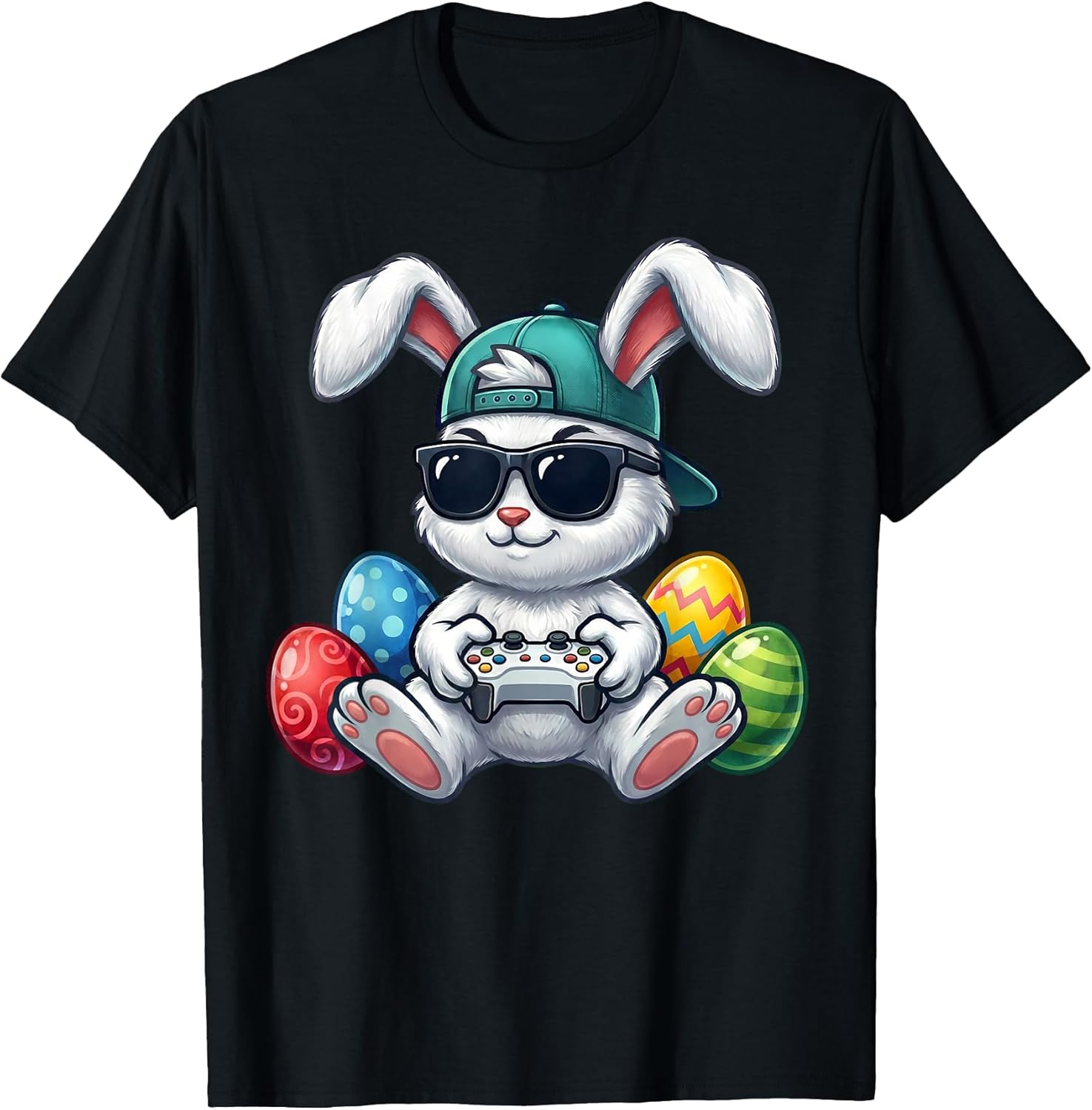 Funny Easter Bunny Eggs Gamer Tee Unisex T-shirt, Sweatshirt, Hoodie, Long Sleeve Tee - T-Shirt, Sweatshirt, Hoodie