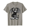 Fantasy Book Reader Dragon Reading T-Shirt - Custom Art Print Men Women - T-Shirt, Sweatshirt, Hoodie