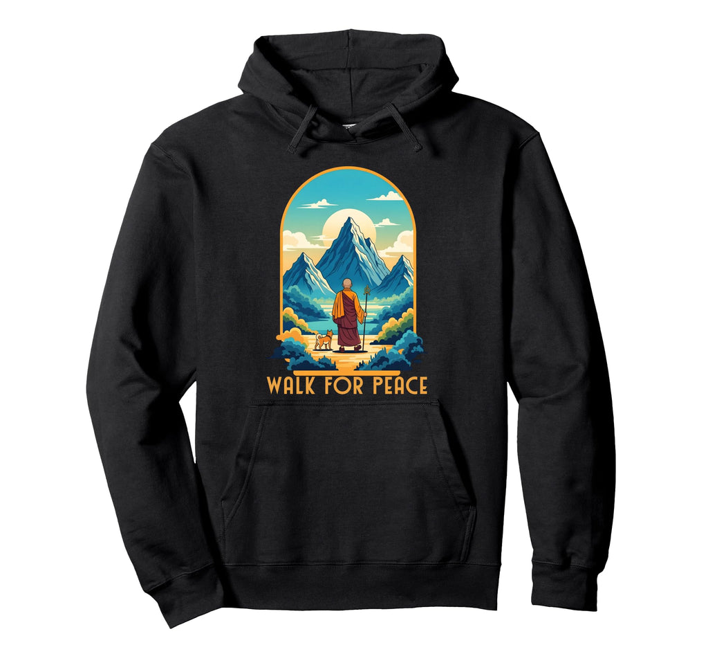 Walk Peace Monks Journey 2026 Dog Hoodie - Novelty Apparel Unisex - T-Shirt, Sweatshirt, Hoodie
