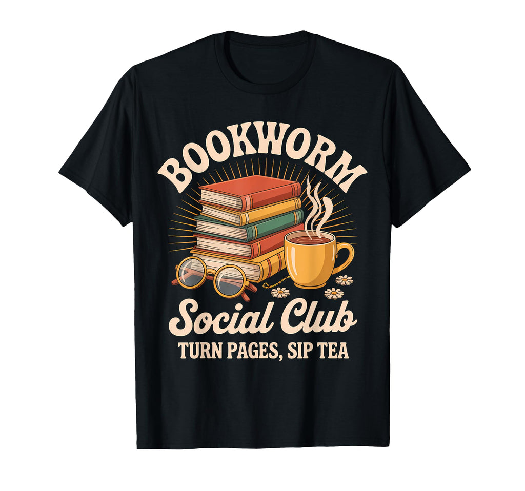 Bookworm Social Club Reading Lover T-Shirt - Aesthetic Graphic Men Women - T-Shirt, Sweatshirt, Hoodie