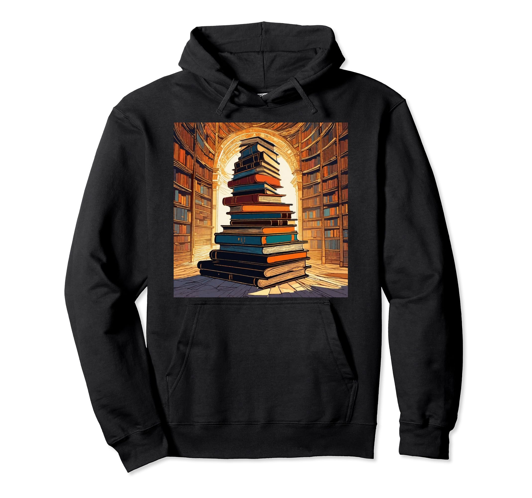 Bookworm Bibliophile Library Novels Hoodie - Trendy Graphic Men Women - T-Shirt, Sweatshirt, Hoodie