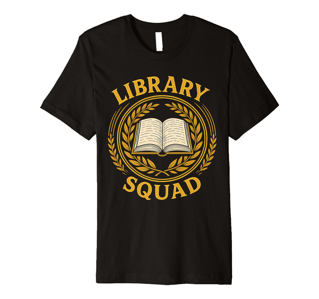 Library Squad Open Book Nerd Funny T-Shirt - Trendy Graphic Unisex - T-Shirt, Sweatshirt, Hoodie