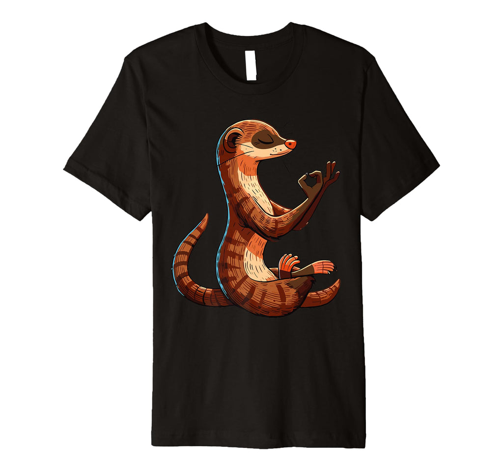 Meditation Mongoose Yoga Pose Relaxing T-Shirt - Graphic Print Unisex - T-Shirt, Sweatshirt, Hoodie