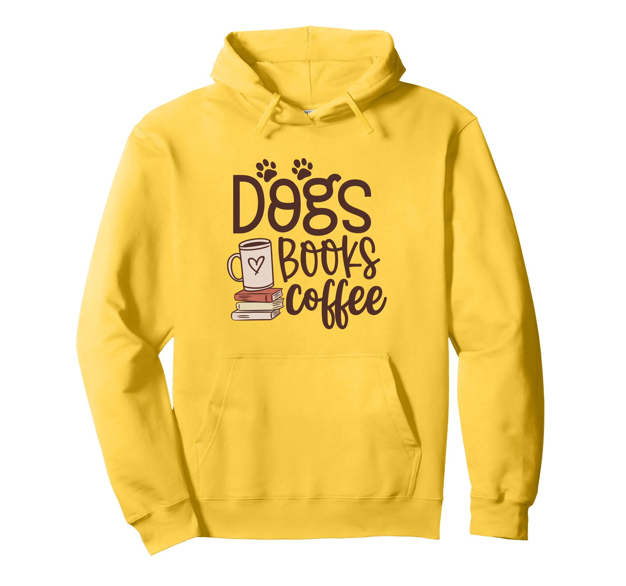 Dogs Books And Coffee Hoodie - Casual Everyday Wear for Adults - T-Shirt, Sweatshirt, Hoodie